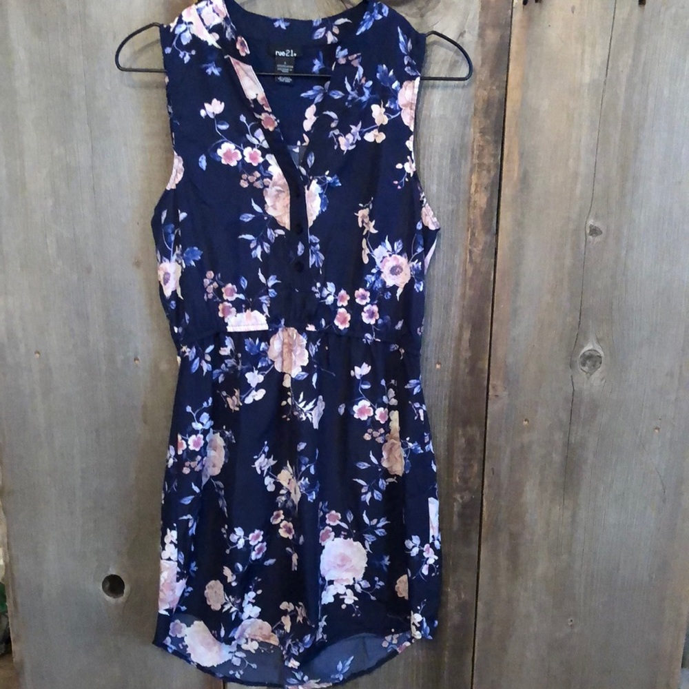 Rue21 Floral Sleeveless Dress in Blue Size Small Juniors